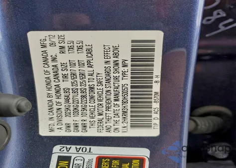 2013 Honda Cr-V Exl z USA, uszkodzony, nr VIN 2HKRM3H78DH500575
